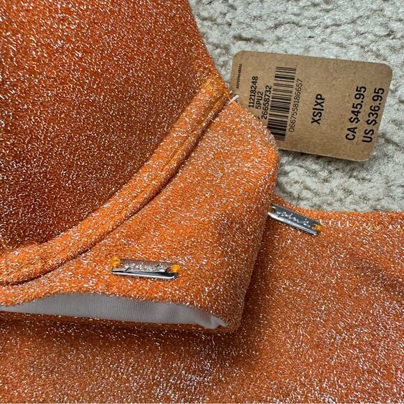 Victoria’s Secret Tangelo Orange Brazilian Shimmer High Waist Bikini NWT XS/S - Picture 11 of 15